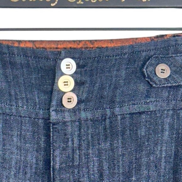 Boom Boom Denim Bermuda Shorts With Button-Up Front & Pockets 16W - Picture 4 of 4